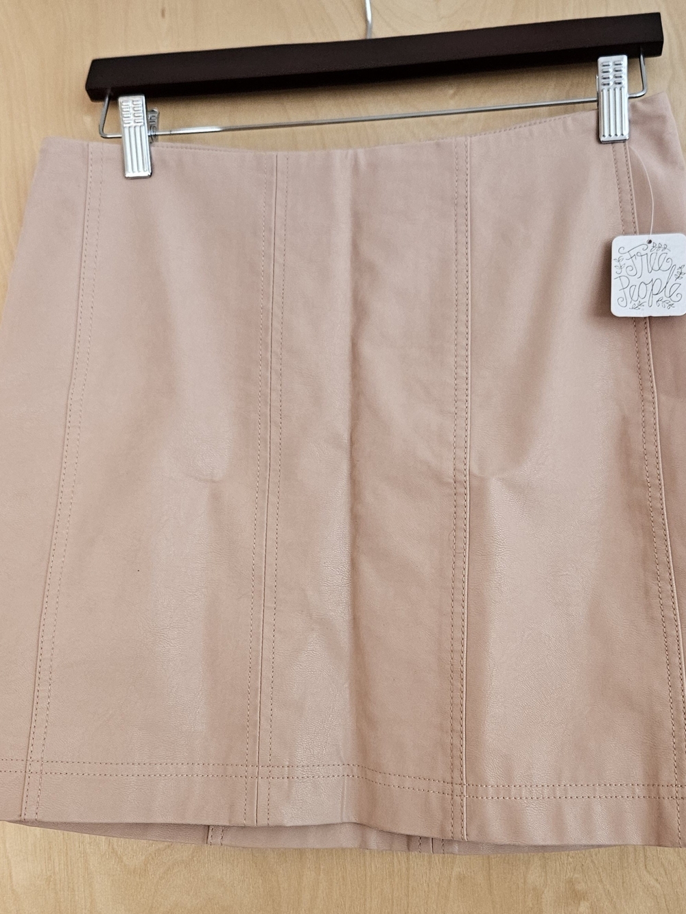 Blush Pink Free People Halter Tie Top with Blush Mini Skirt Set NWT Size M/10 - Picture 2 of 5